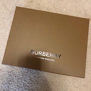 Burberry Tan Gift Box with Silver Logo